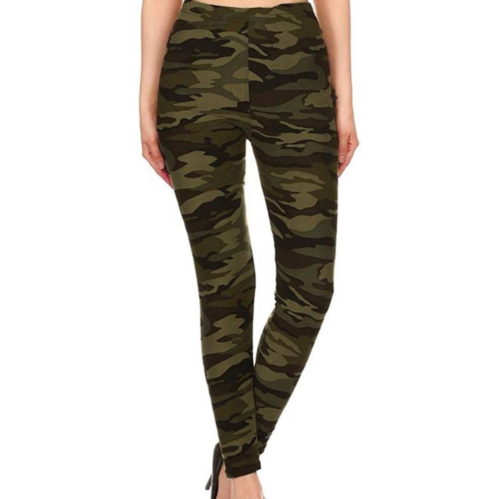 Camouflage Army Green Leggings